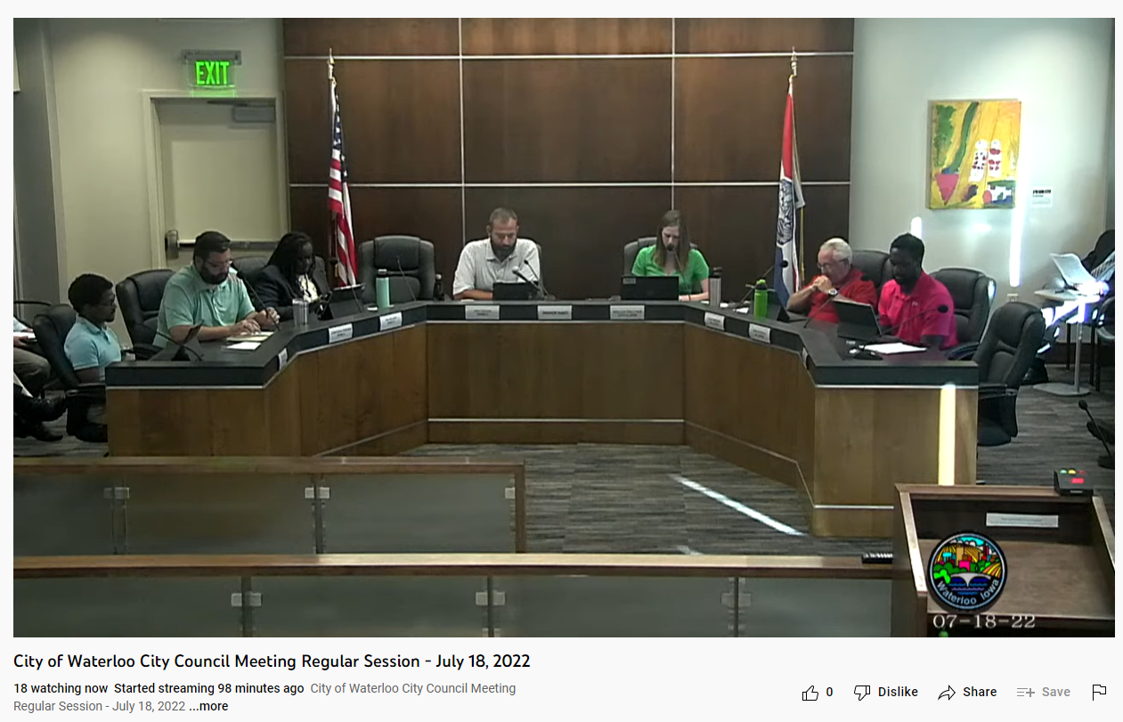 Waterloo Adopts Ambitious 24 7 Carbon Free Electricity Goal Iowa   WL CC Resolution Screenshot 